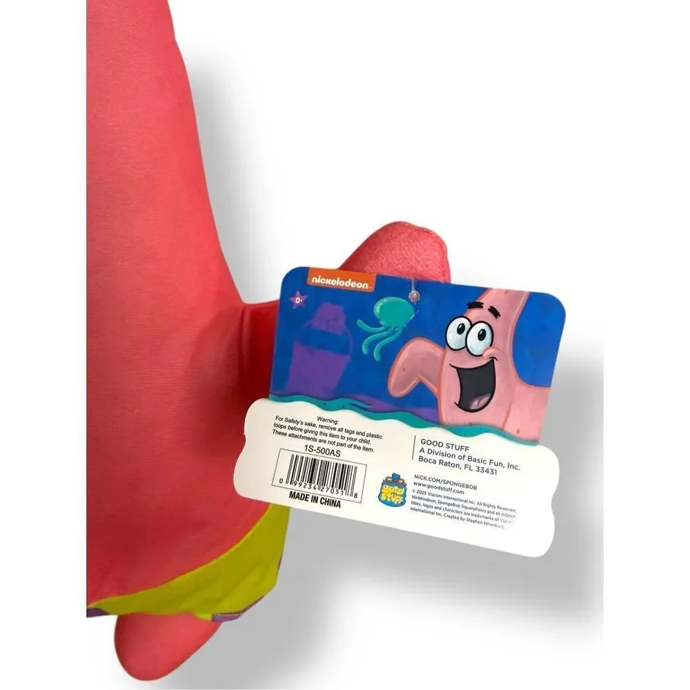 SpongeBob SquarePants Patrick Star Collectible Plush Toy 18” NEW - Picture 3 of 8